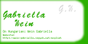 gabriella wein business card